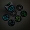 1 1/2" Glow in the-Dark Neon Dinosaur Paper Sticker Roll 100 Pc